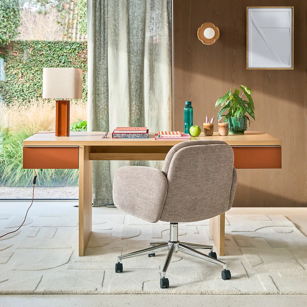 Melko Graphic Print Rug - Ecru, Wool alternate view