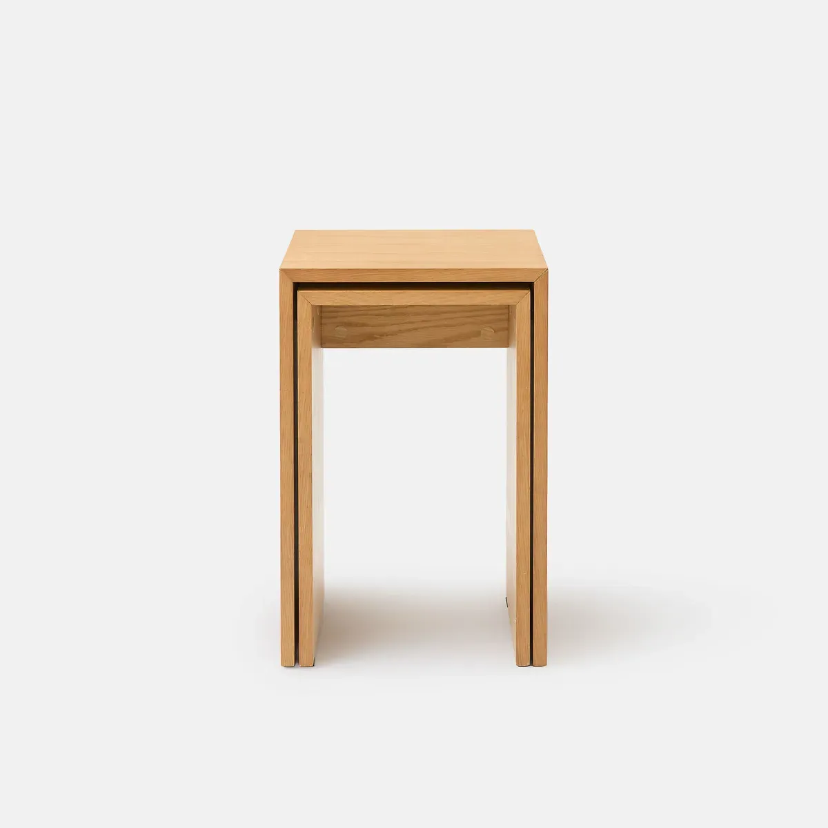 Mendo Set of 2 Nesting Side Tables - Oak, Oak Veneer MDF alternate view