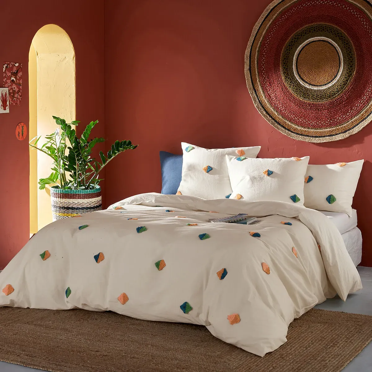 Mentilla Duvet Cover - Ecru, Cotton product