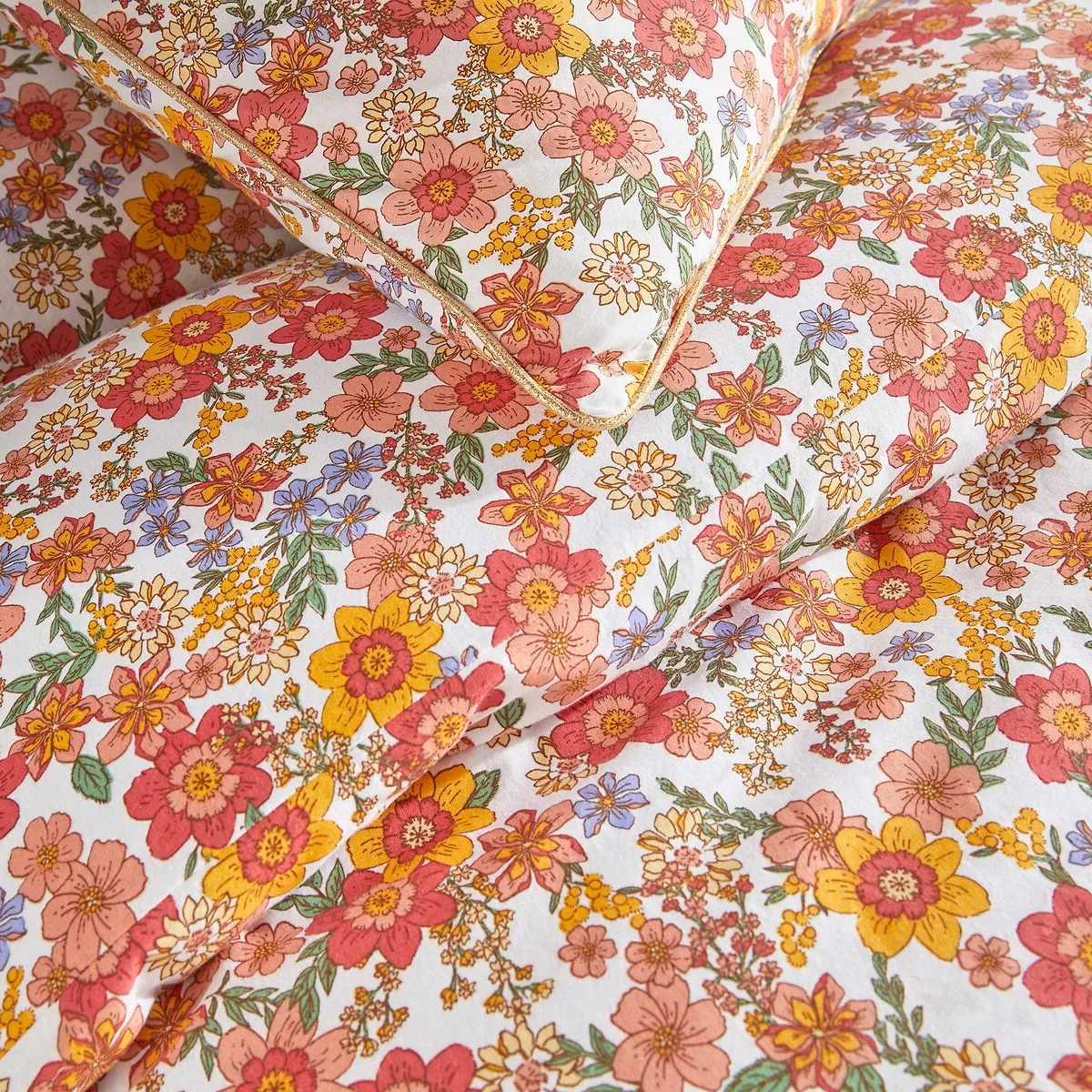 Meredith Duvet Cover - Floral Print, Washed Cotton alternate view