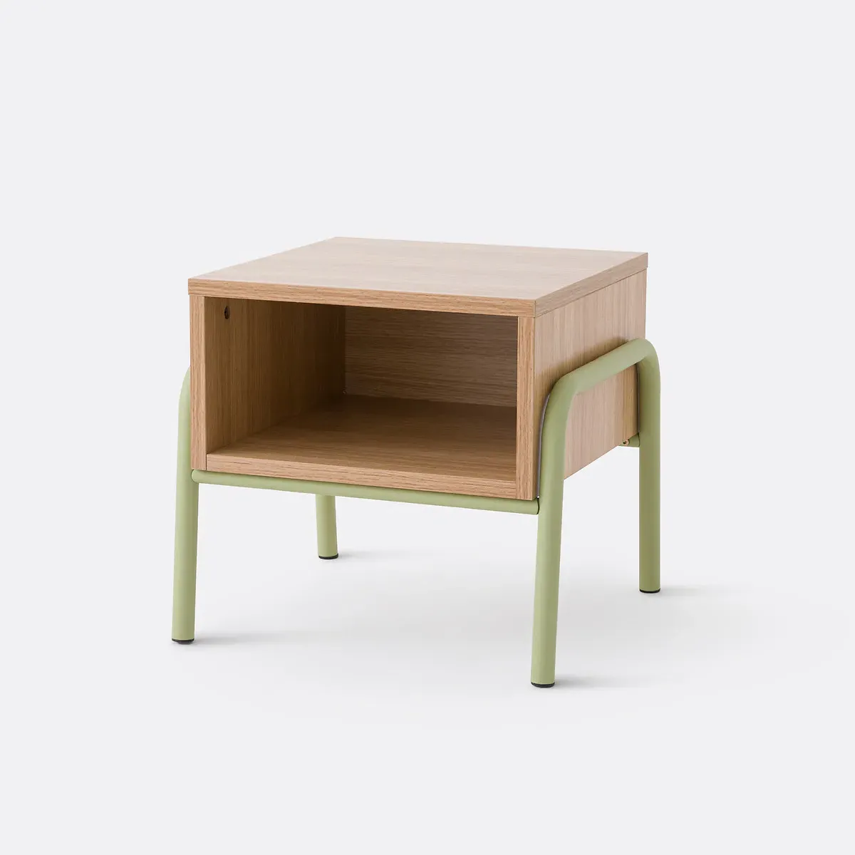 Merlin Bedside Table with Storage - Natural, Steel product