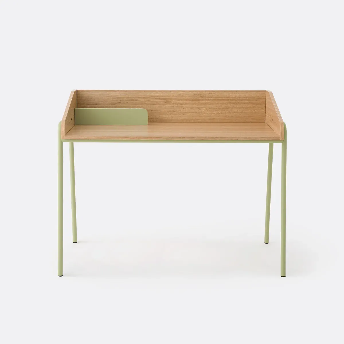Merlin Steel and MDF Desk - Natural, Green alternate view