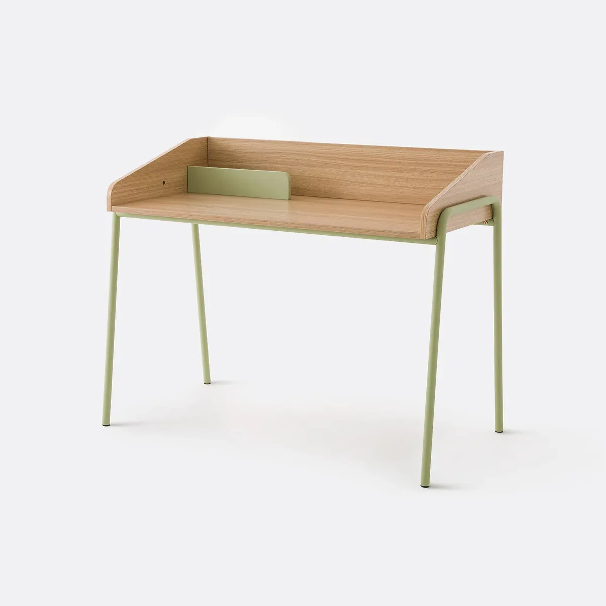 Merlin Steel and MDF Desk - Natural, Green product
