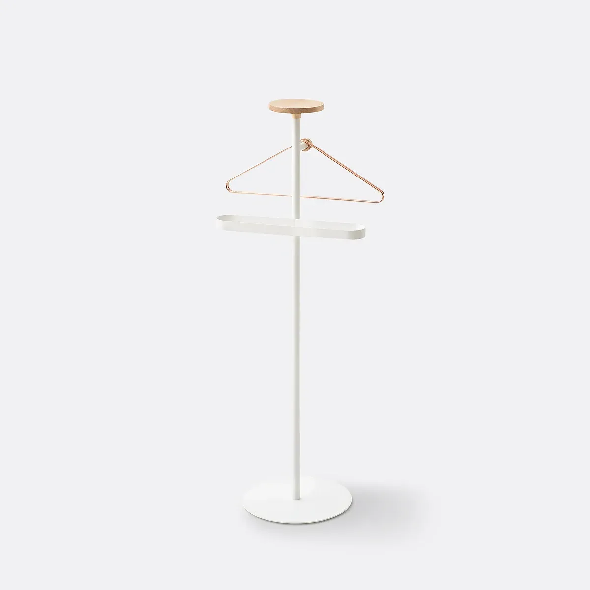 Metal Wire & Wood Valet Stand - White product
