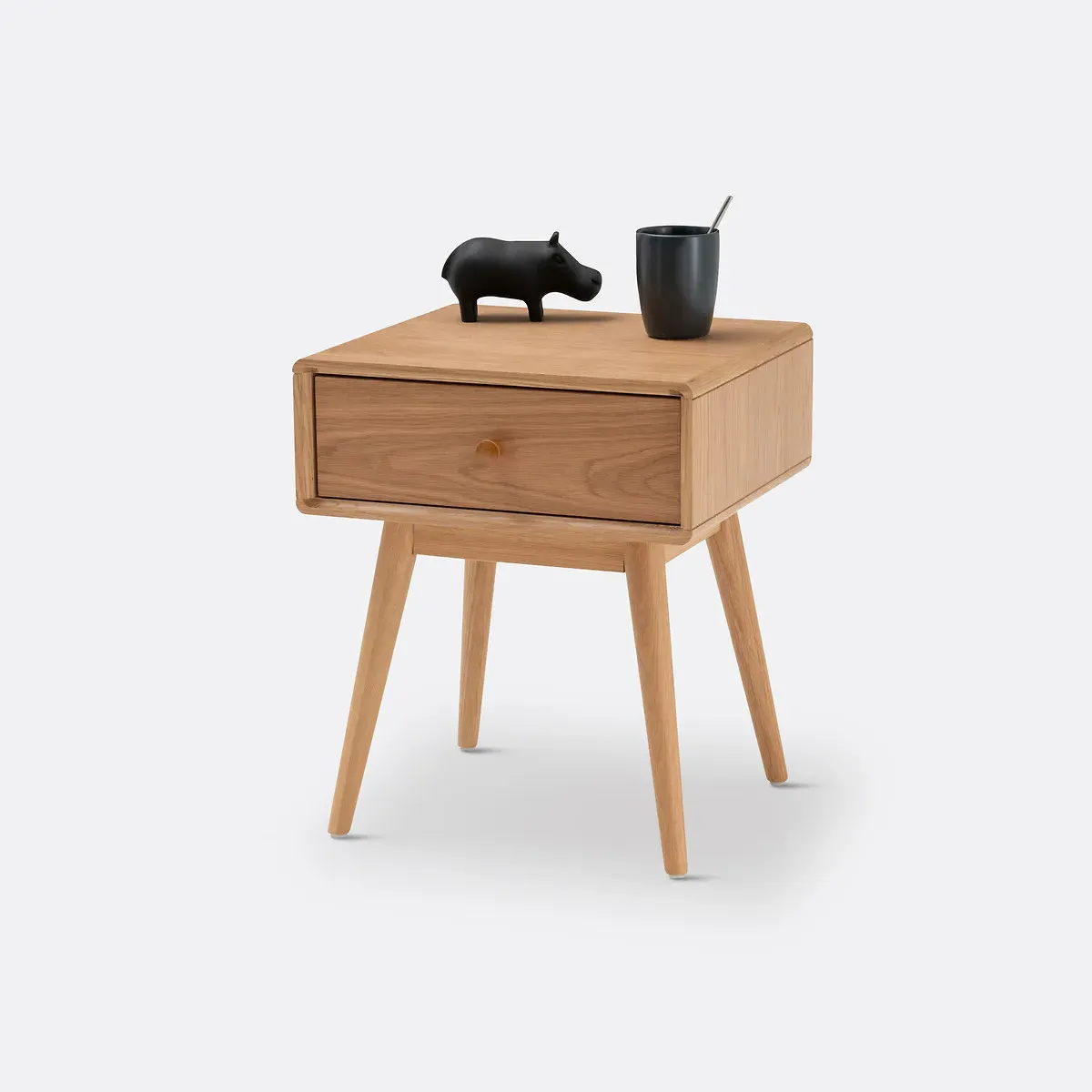 Miji 1 Drawer Bedside Table - Oak, Oak Veneer product