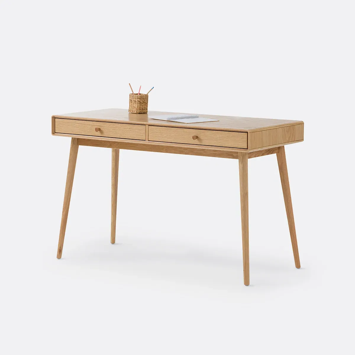 Miji 2-Drawer Desk - Oak, Oak Veneer MDF product