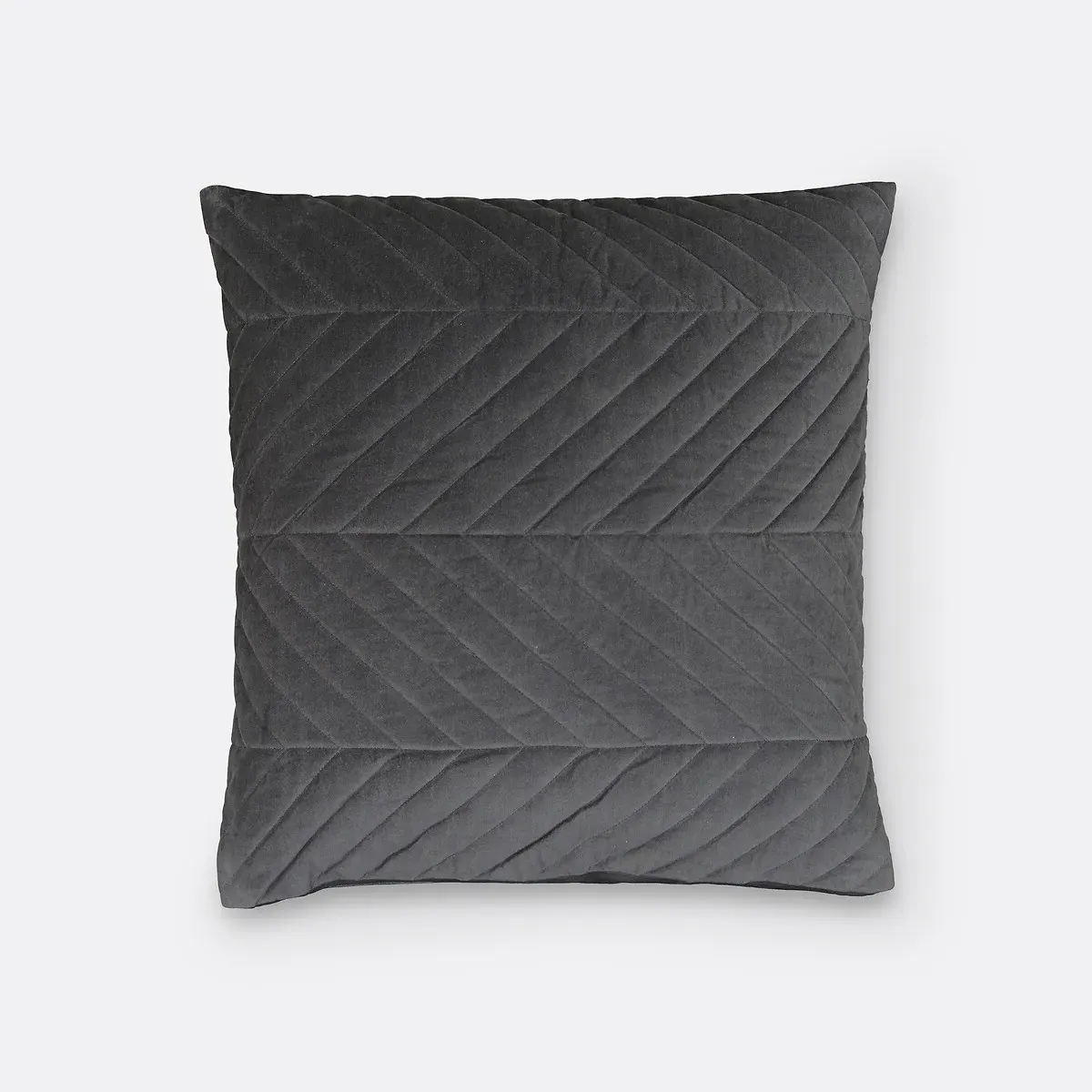 Milano Quilted Cushion Cover - Charcoal, Velvet product