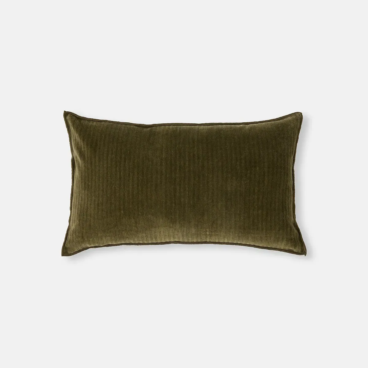 Milo Rectangular Embossed Velour Cushion Cover - Khaki, Cotton product