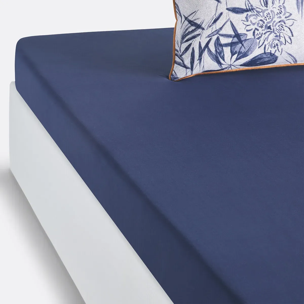 Mishima 200 Thread Count Fitted Sheet - Indigo Blue, Cotton product