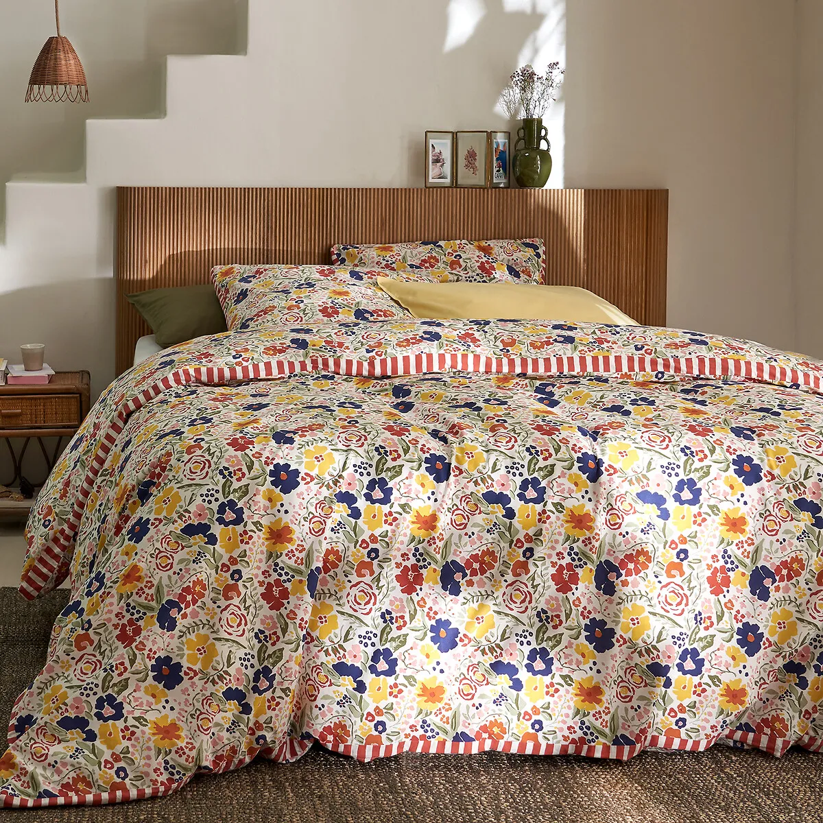 Misène Duvet Cover - Floral Print, Washed Cotton product
