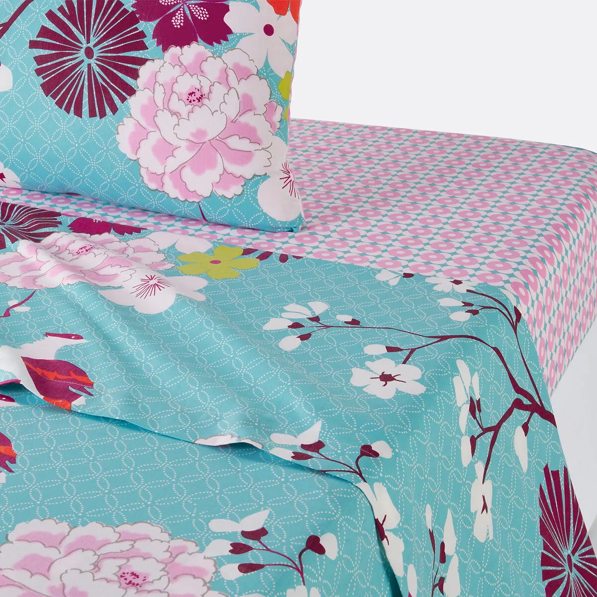 Miss China Flat Sheet - Blue, Cotton product