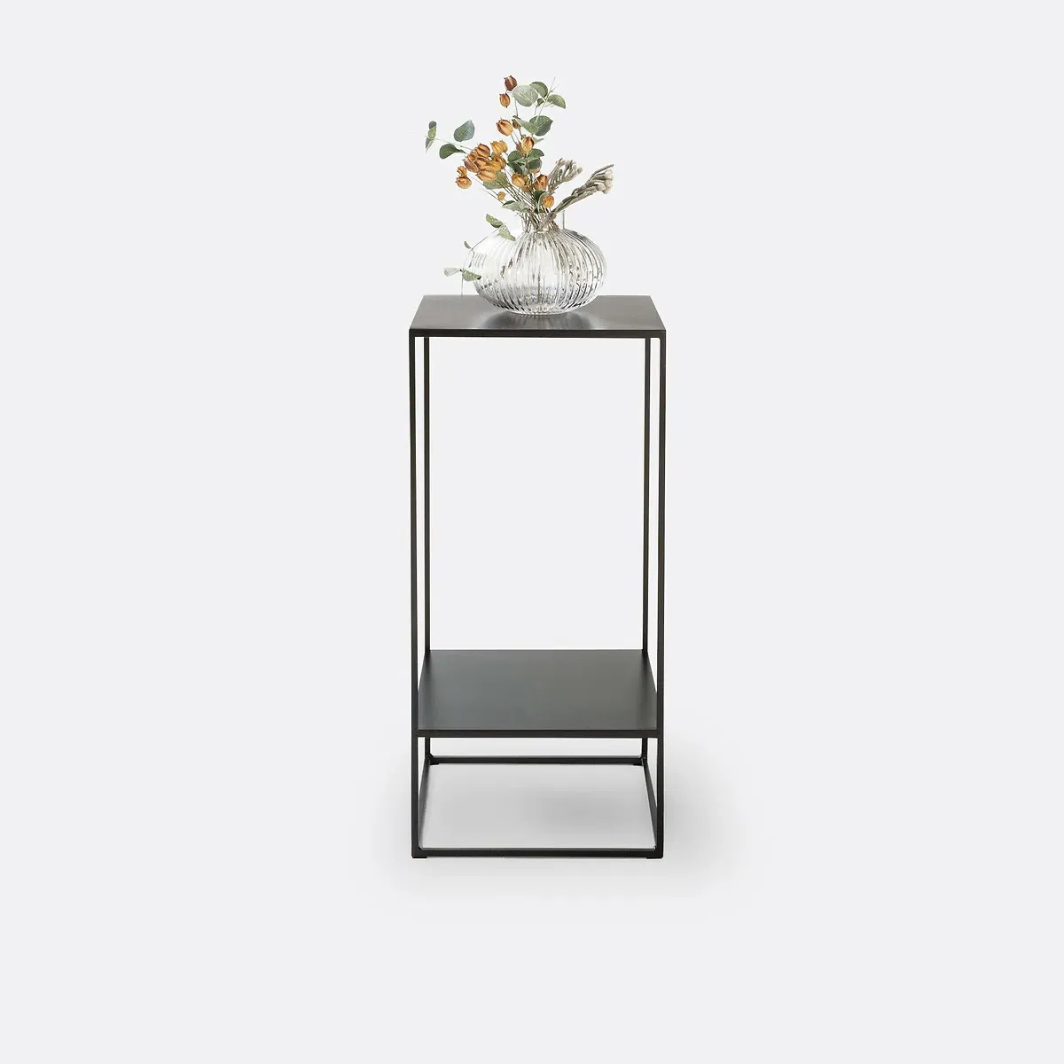 Miva 2-Tier Side Table - Black, Steel alternate view