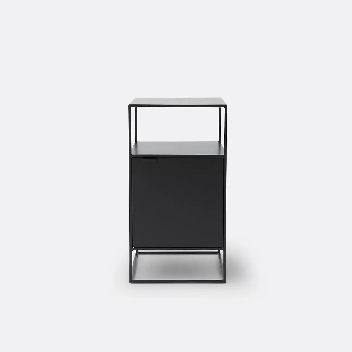 Miva Bedside Table with 1 Door - Black, Steel alternate view