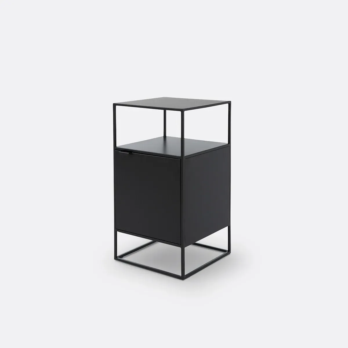 Miva Bedside Table with 1 Door - Black, Steel product