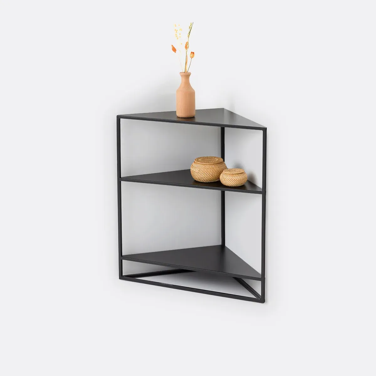 Miva Corner Console Table - Black, Steel product
