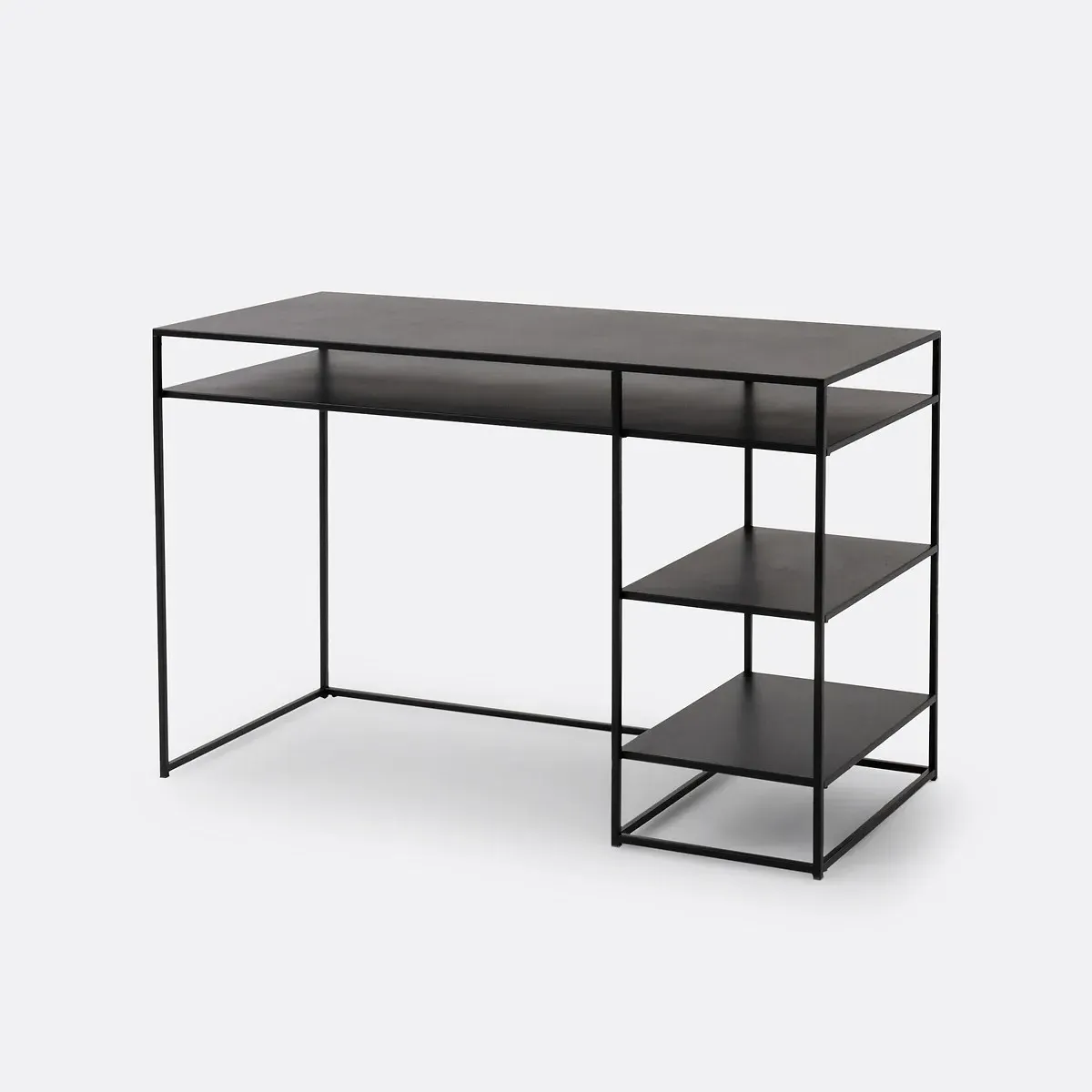 Miva Steel Desk with Storage - Black alternate view