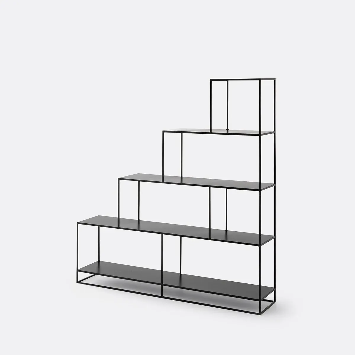Miva Stepped Bookcase - Black, Steel product