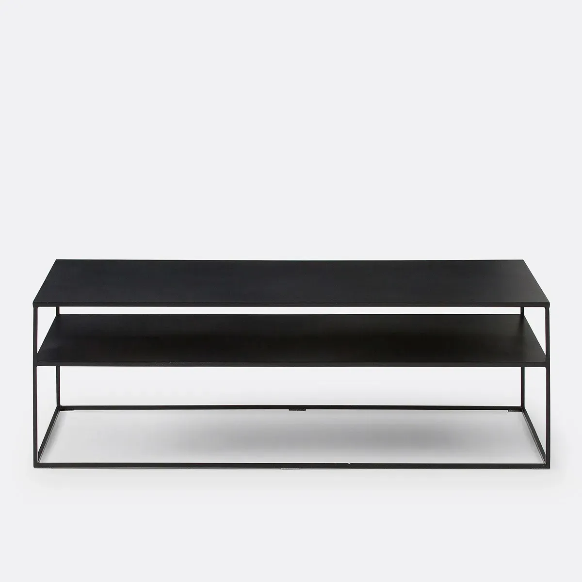 Miva Two-Tier Coffee Table - Black, Steel alternate view