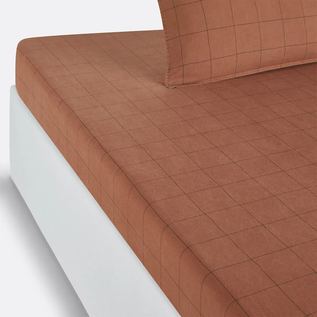 Monille Checked Fitted Sheet - Washed Cotton product