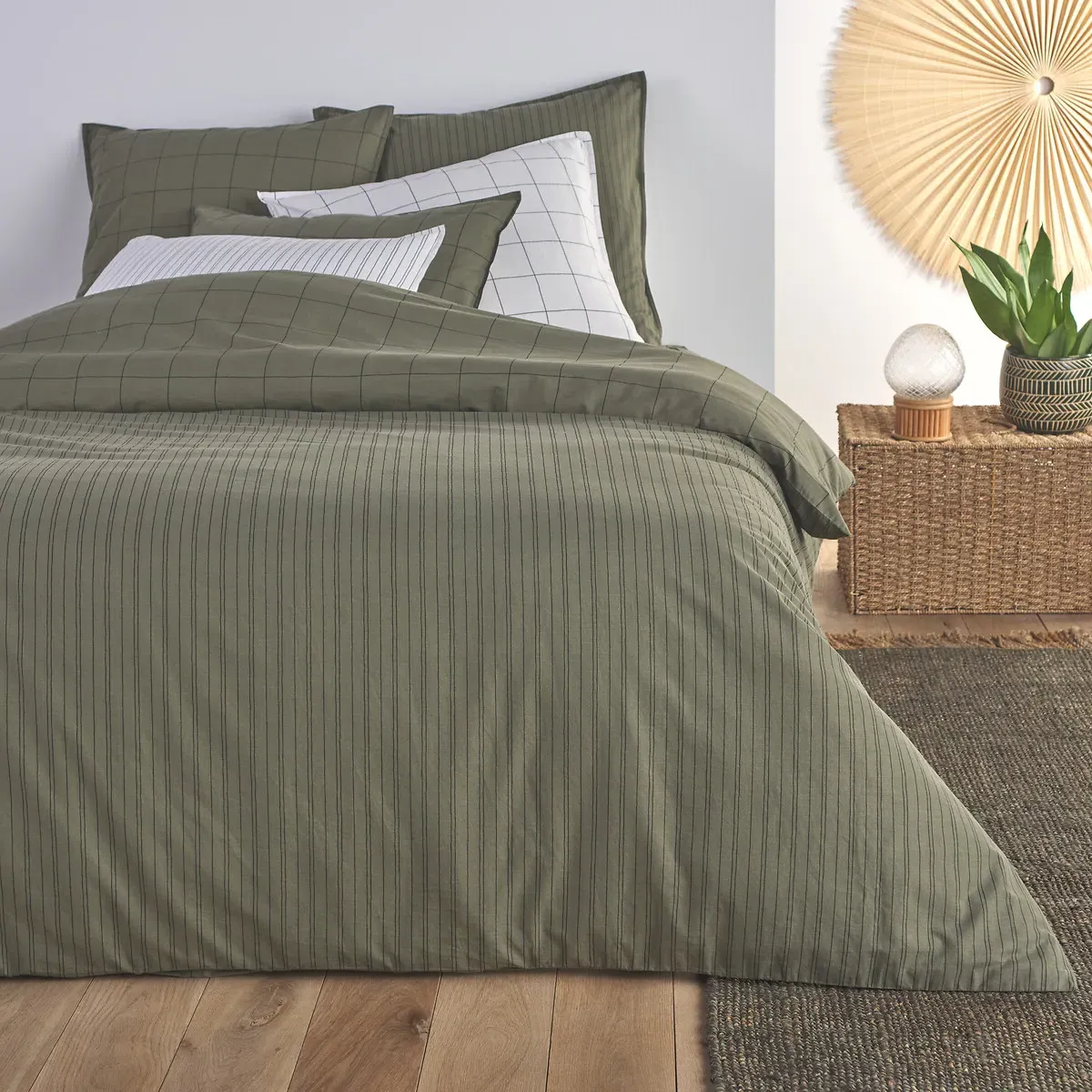 Monille Pillowcase - Striped Print, Washed Cotton alternate view