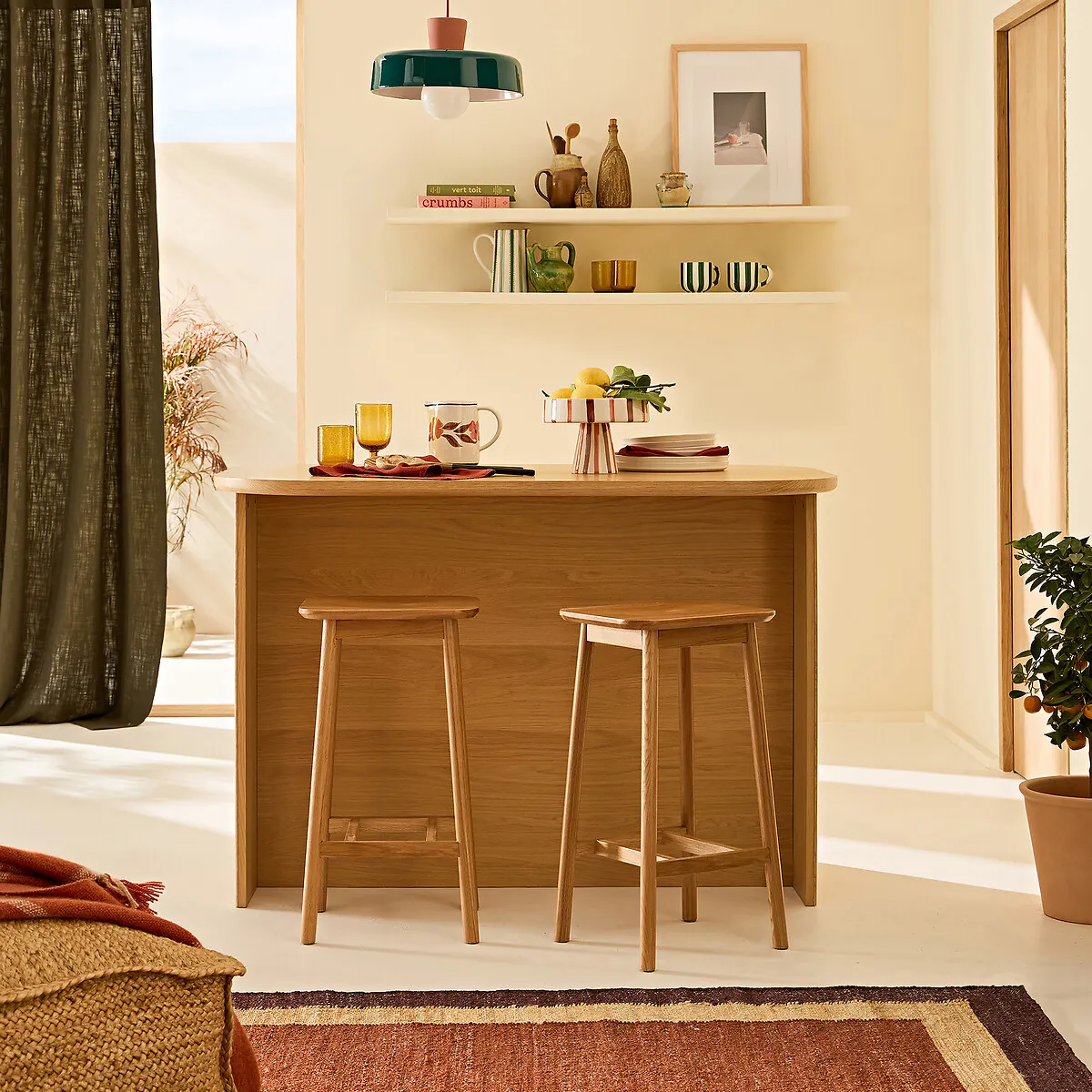 Monsio Bar Stool - Oak, Solid Wood product