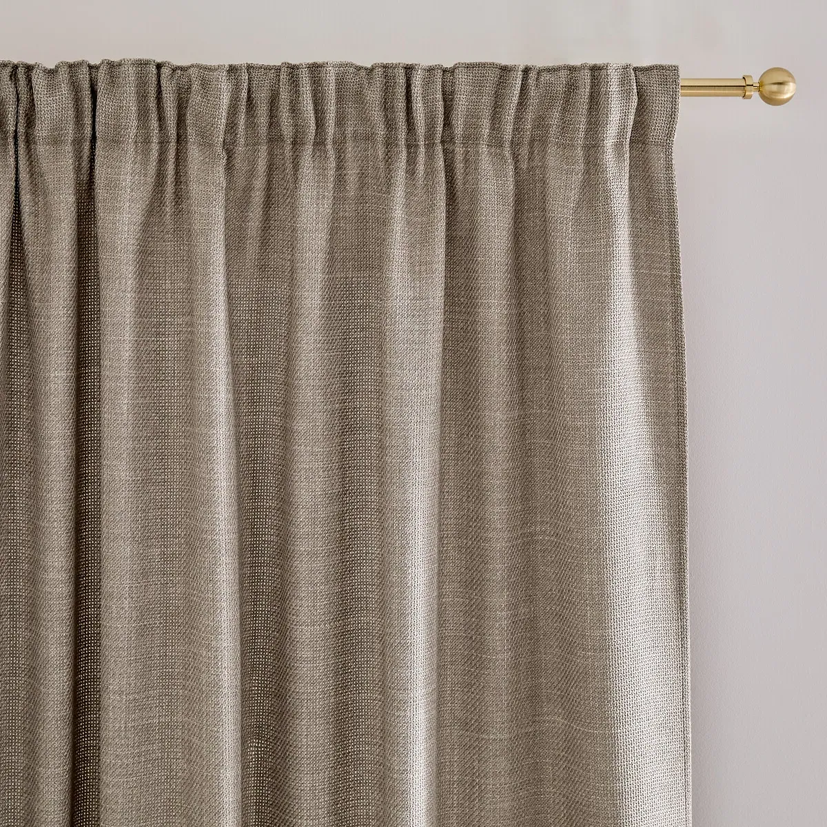 Montego Light-Filtering Curtain Pencil Pleat & Wave - Natural, Polyester product