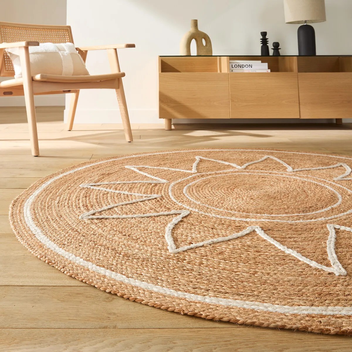 Montesol Round Rug - Natural, Jute product