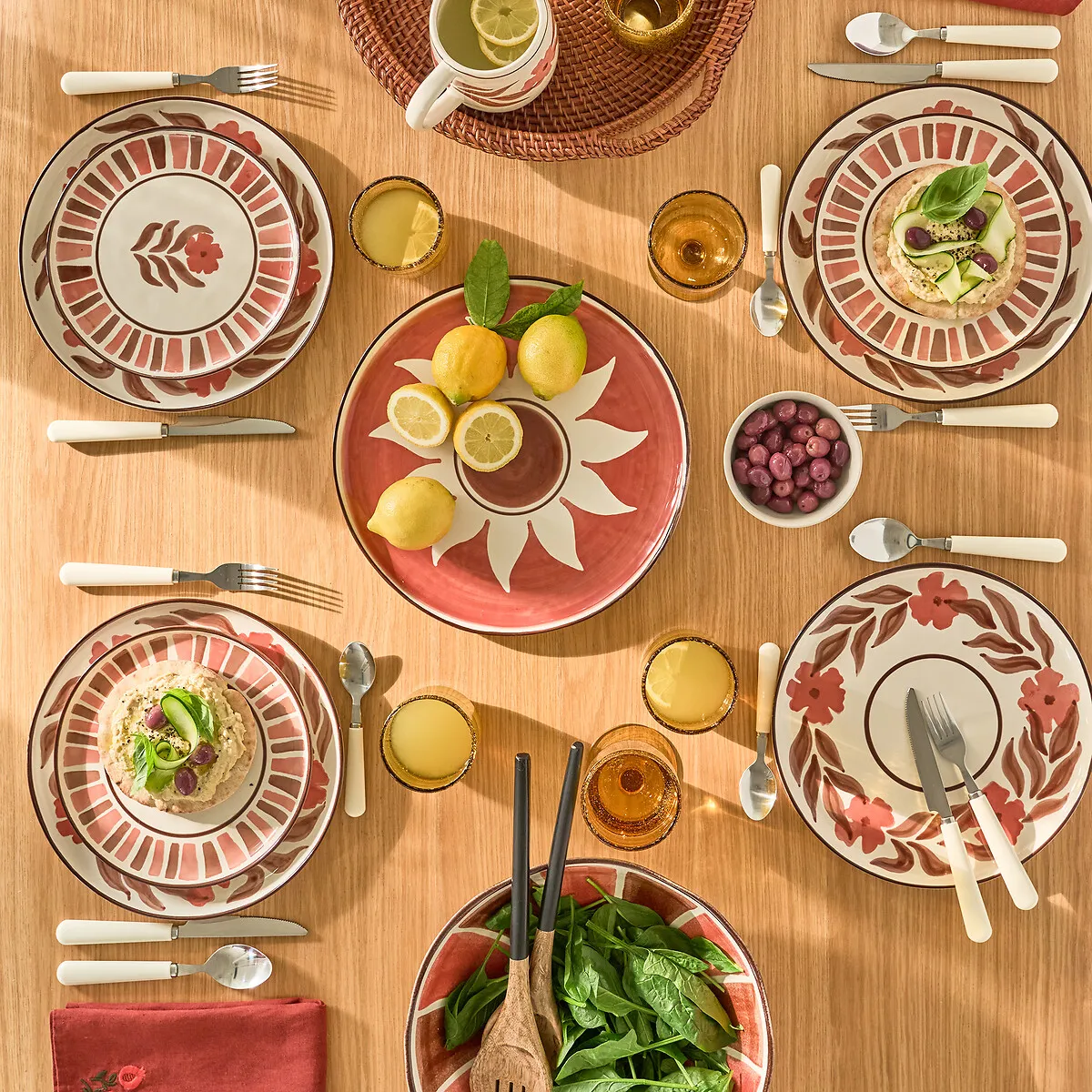 Montesol Round Stoneware Platter - Multi-Coloured alternate view