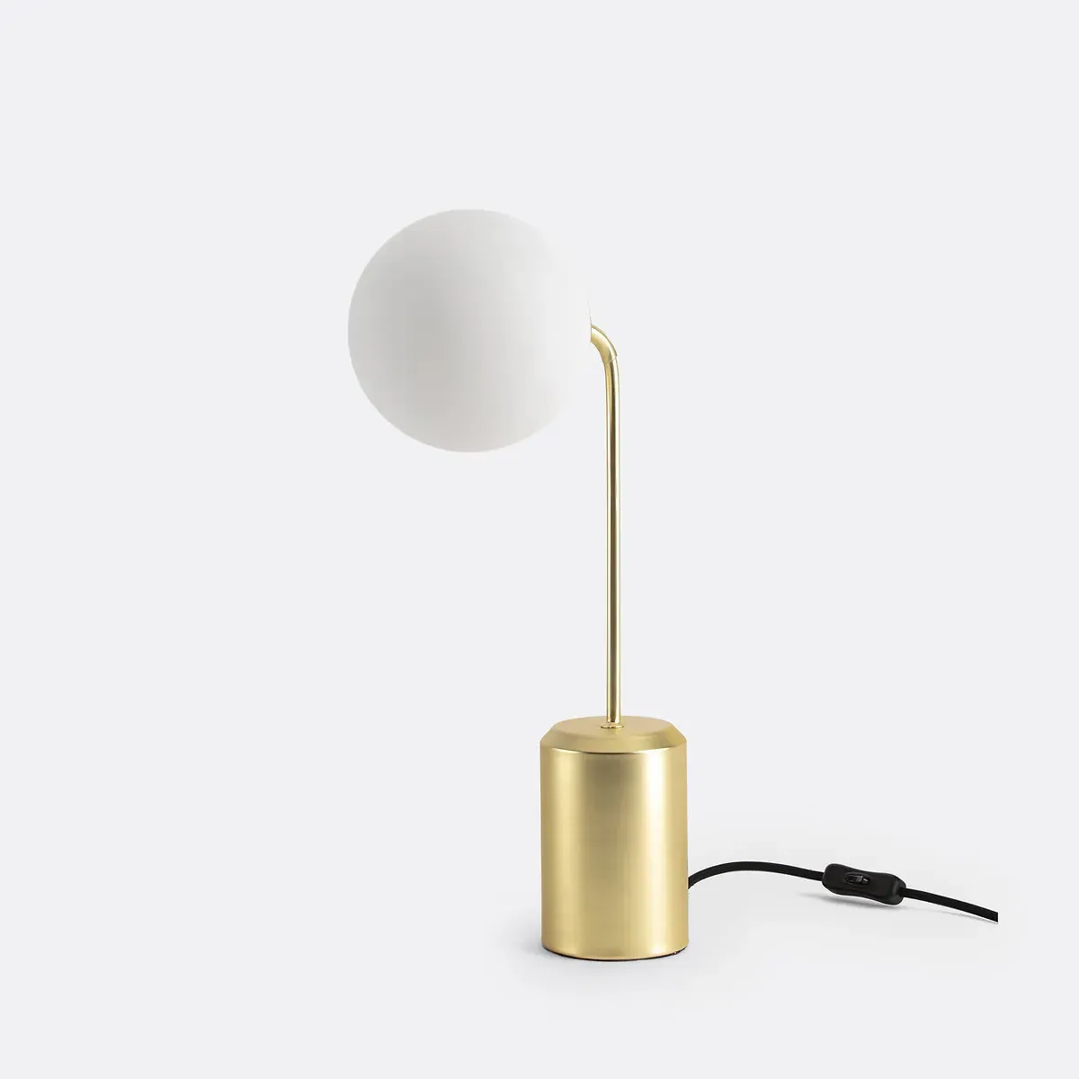 Moricio Opaline Glass Table Lamp - White, Brass product