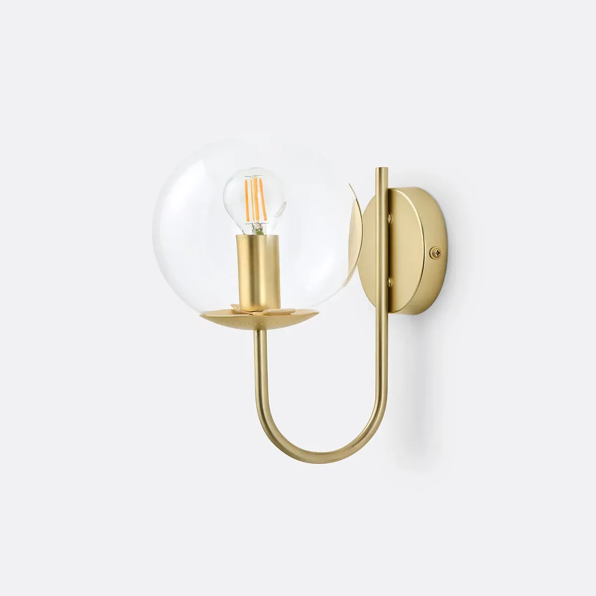 Moricio Wall Lamp - Brass, Glass product