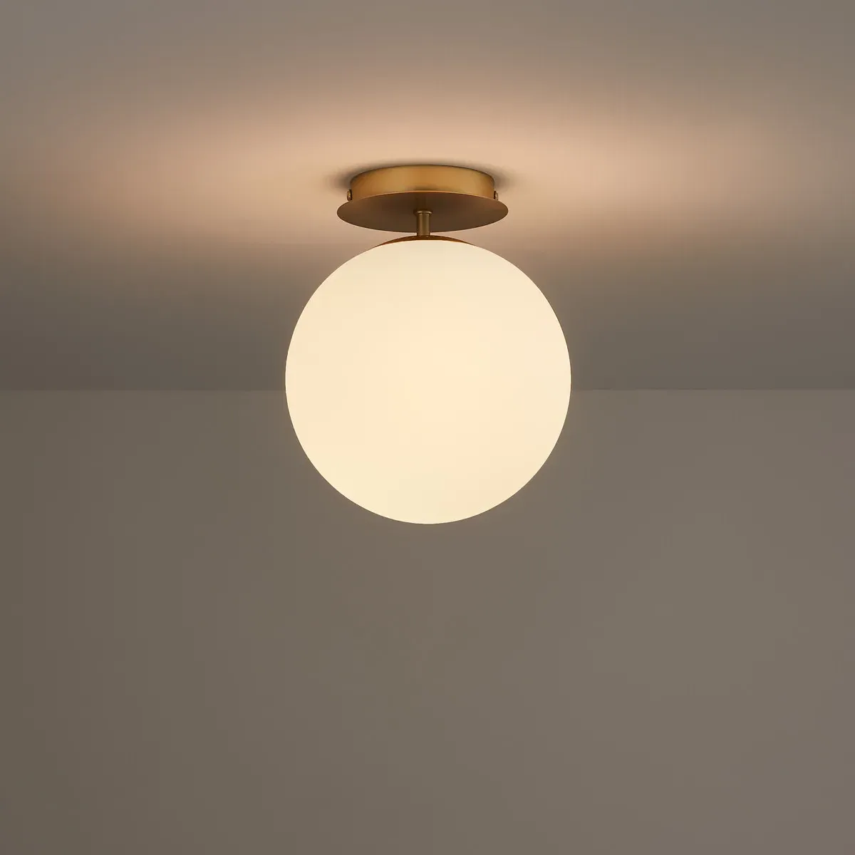 Moricio Wall or Ceiling Light - Brass, Opaline Glass alternate view
