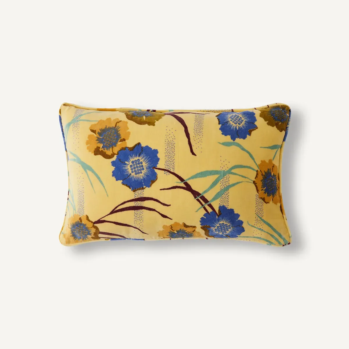Mowan Rectangular Cushion Cover - Yellow, Cotton Velour product