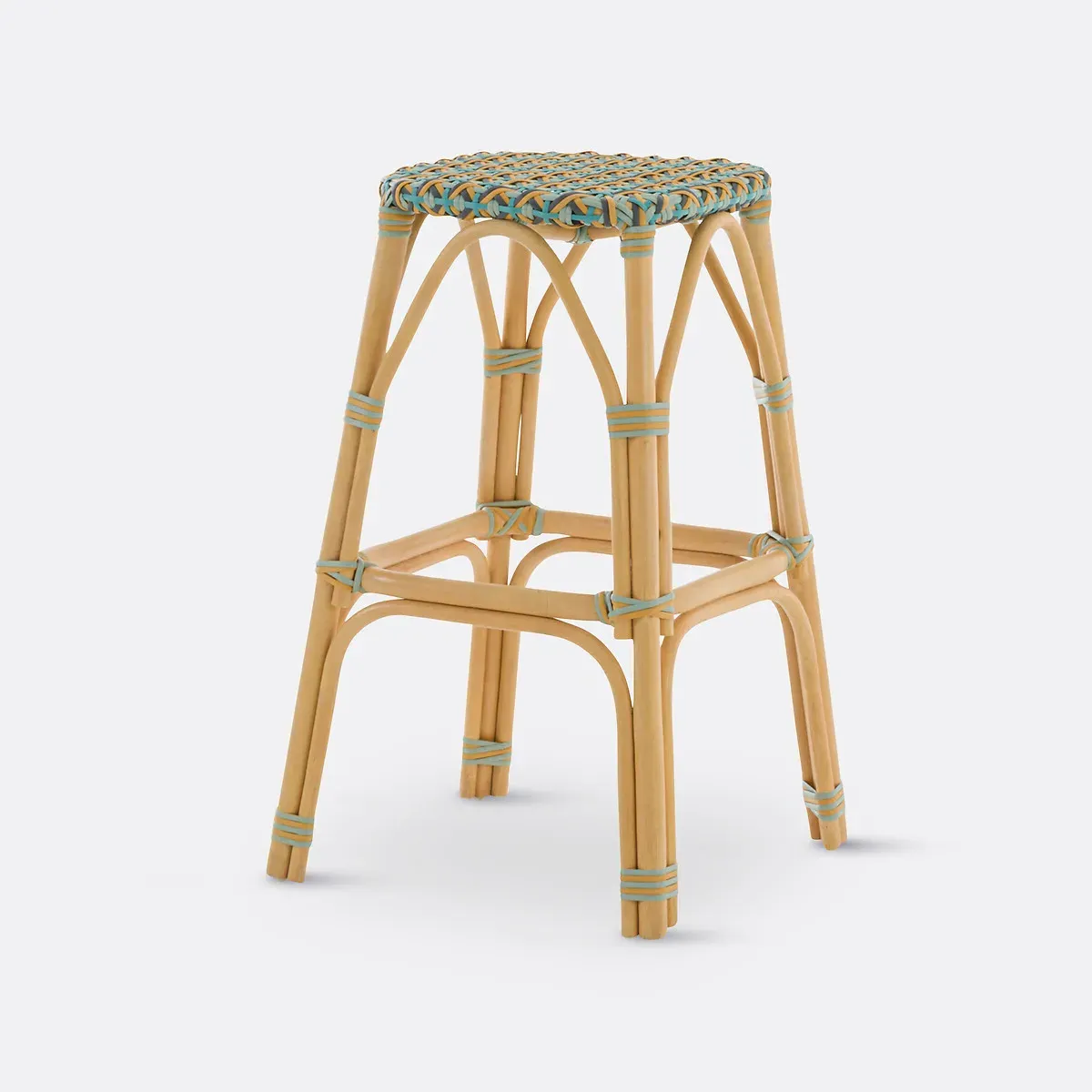 Musette Bar Stool Rattan & Braiding - Multi-Colour Green product