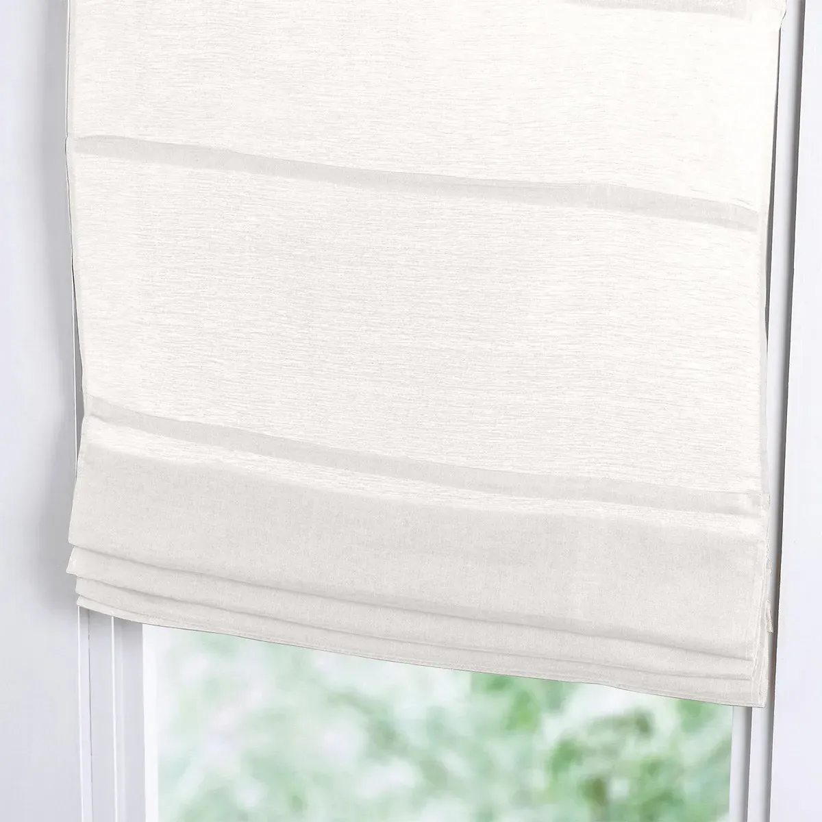 Muslin Roman Blind - Off-White, Linen/Cotton product