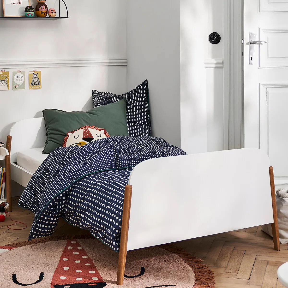 Nadil Single Bed Frame - White, MDF alternate view