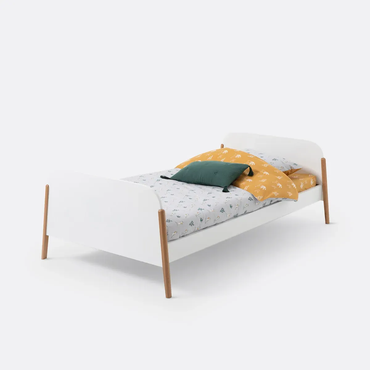 Nadil Single Bed Frame - White, MDF product