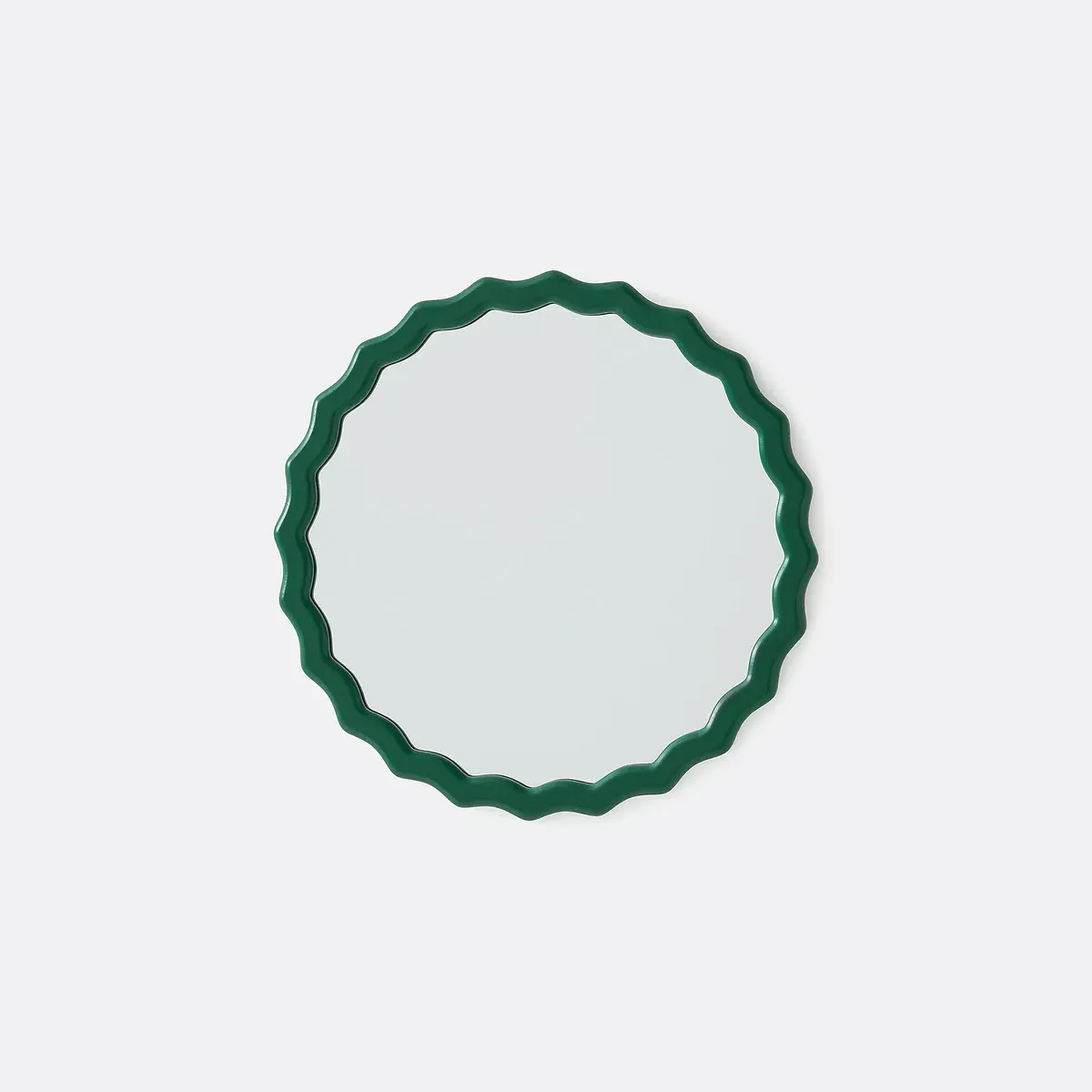 Nadima 35cm Round Wall Mirror - Green, MDF product