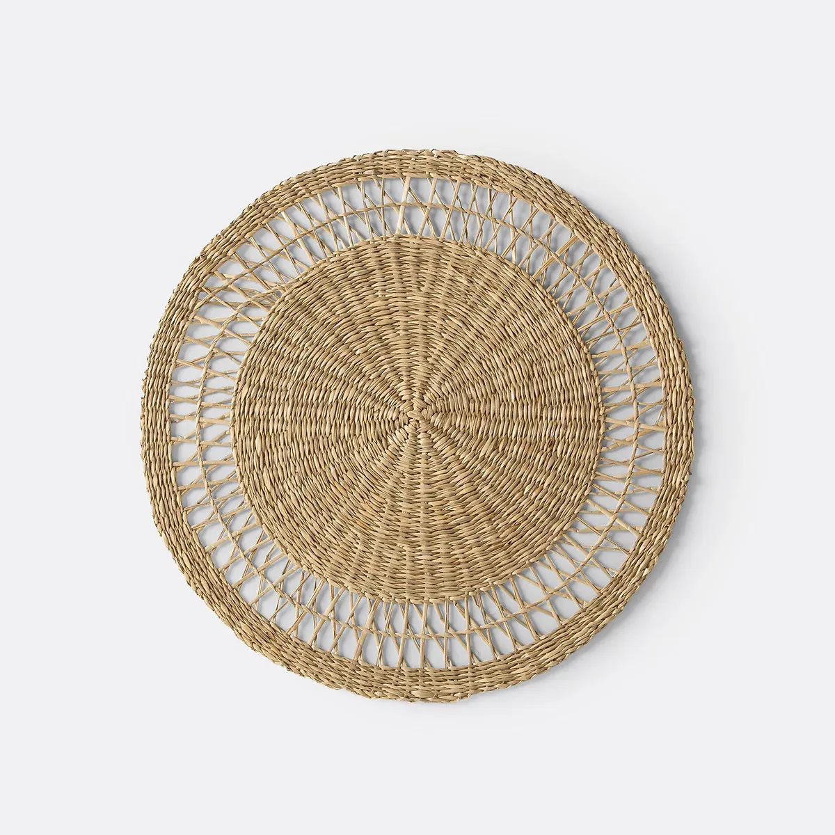 Nala Round Place Mats Set of 4 - Natural, Woven Straw product