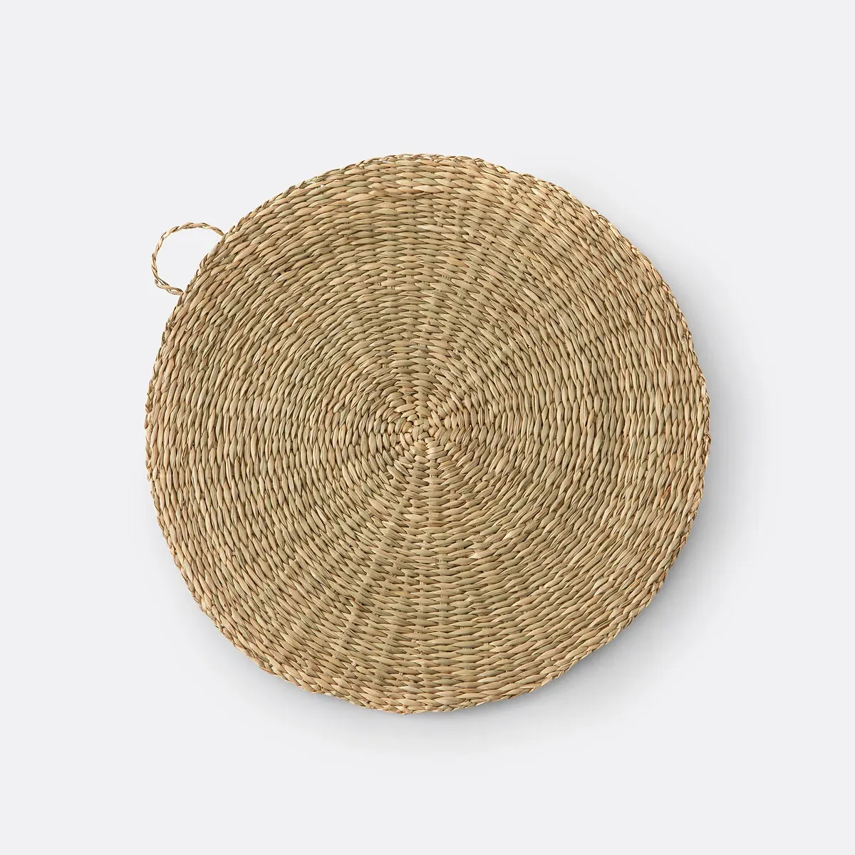 Nala Set of 4 Round Placemats with Handles - Natural, Woven Grass product