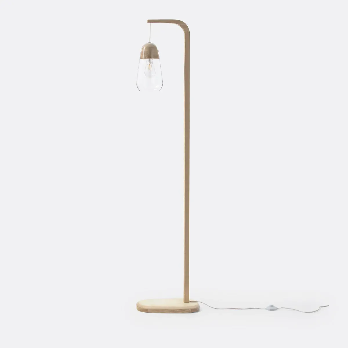 Nasoa Floor Lamp - Natural, Ash & Glass product