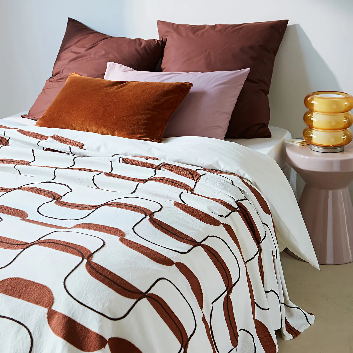 Nati Embroidered Cotton Bedspread - Ecru product