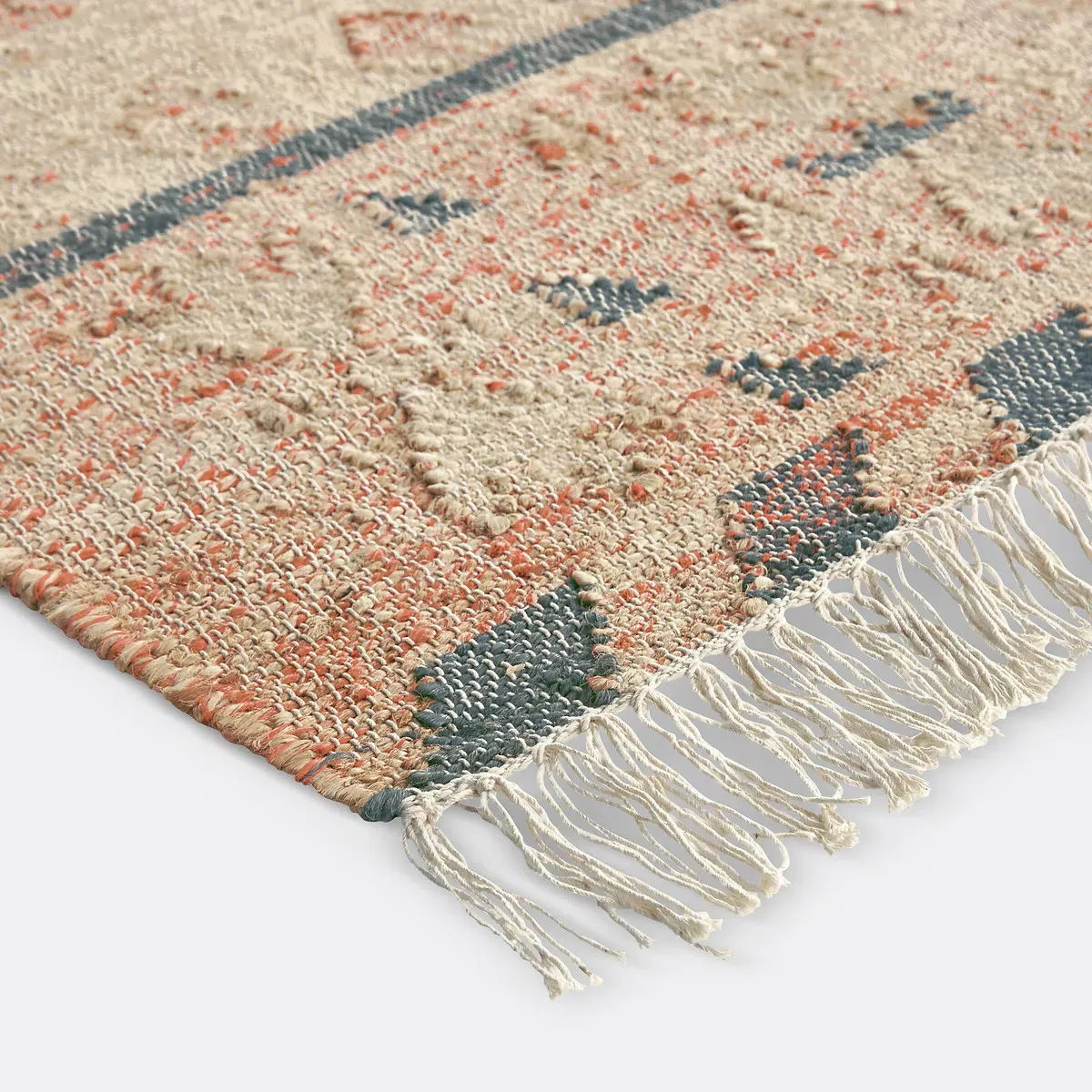 Navaja Kilim Runner Aged Effect - Multi-Coloured, Jute alternate view