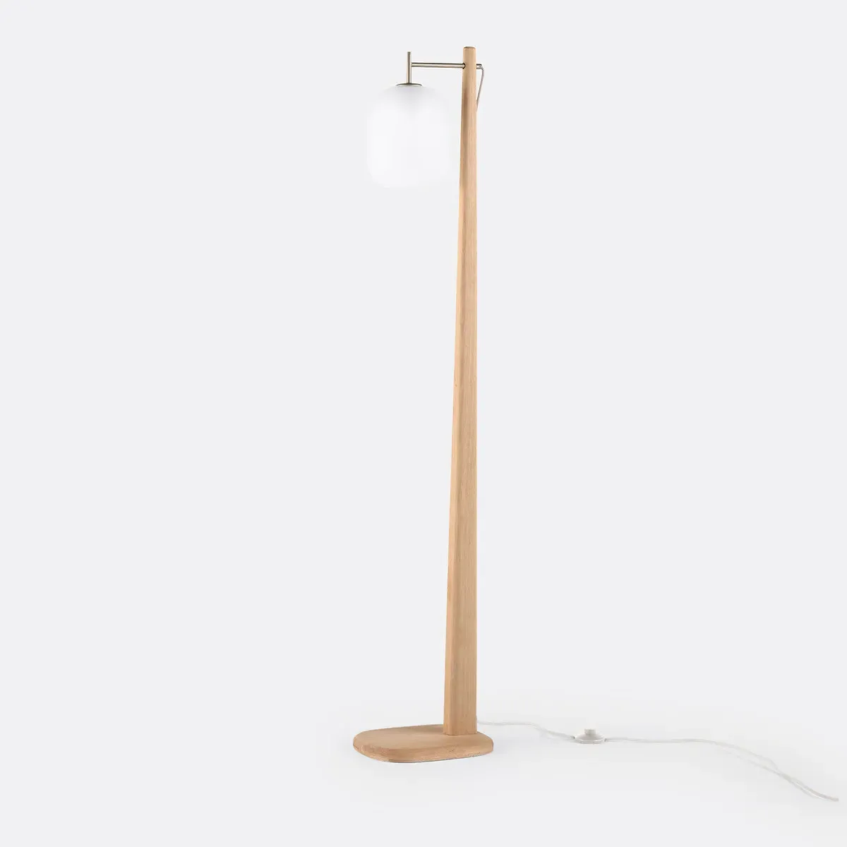 Navida Floor Lamp - Natural, Oak & Frosted Glass product