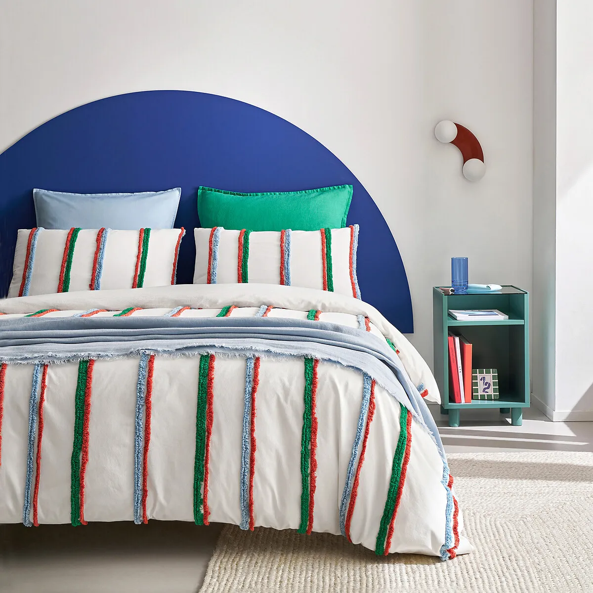 Neil Tufted Cotton Pillowcase - Off-White, Cotton alternate view