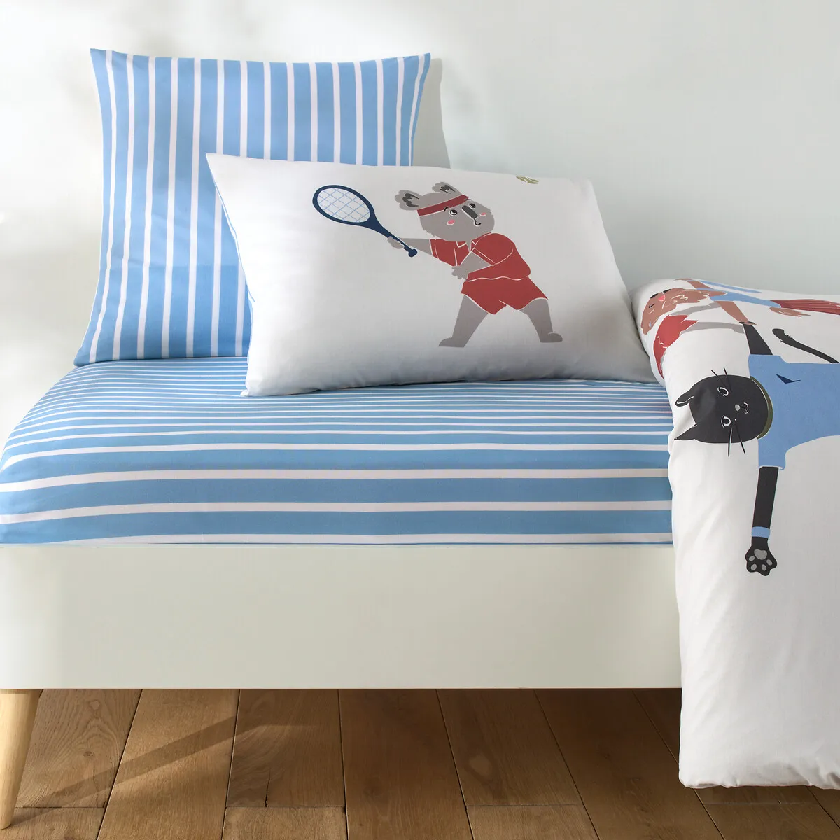 Neilo Single Fitted Sheet - Blue, Cotton product
