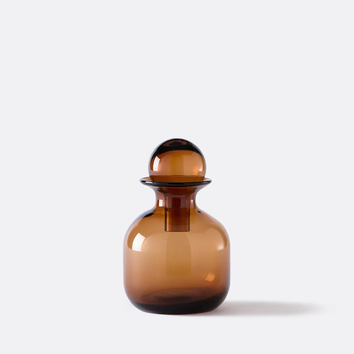 Nemia Decorative Bottle with Stopper - Amber, Glass product