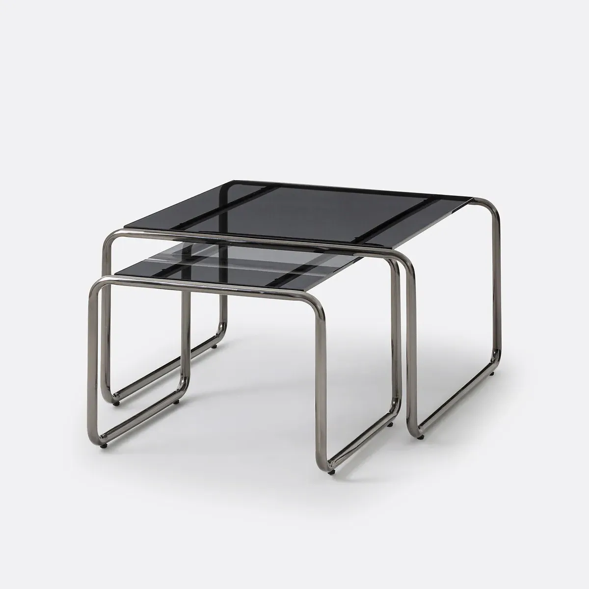 Neso Set of 2 Nesting Coffee Tables - Black, Tempered Glass product
