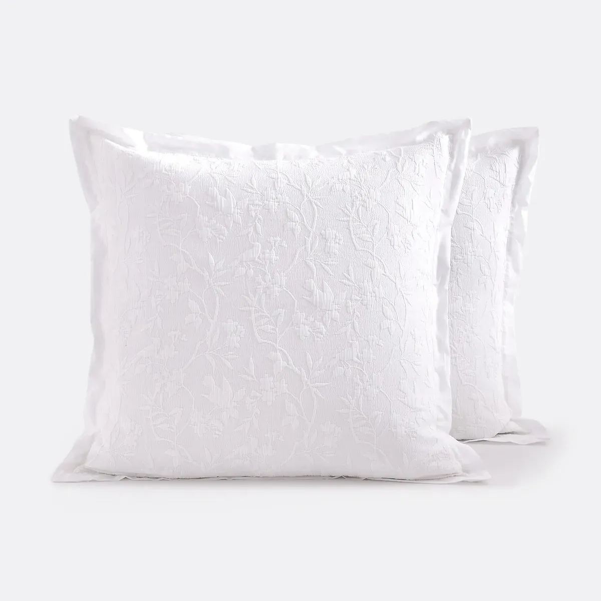 Nessa Square Quilted Cushion Cover - White, Cotton product