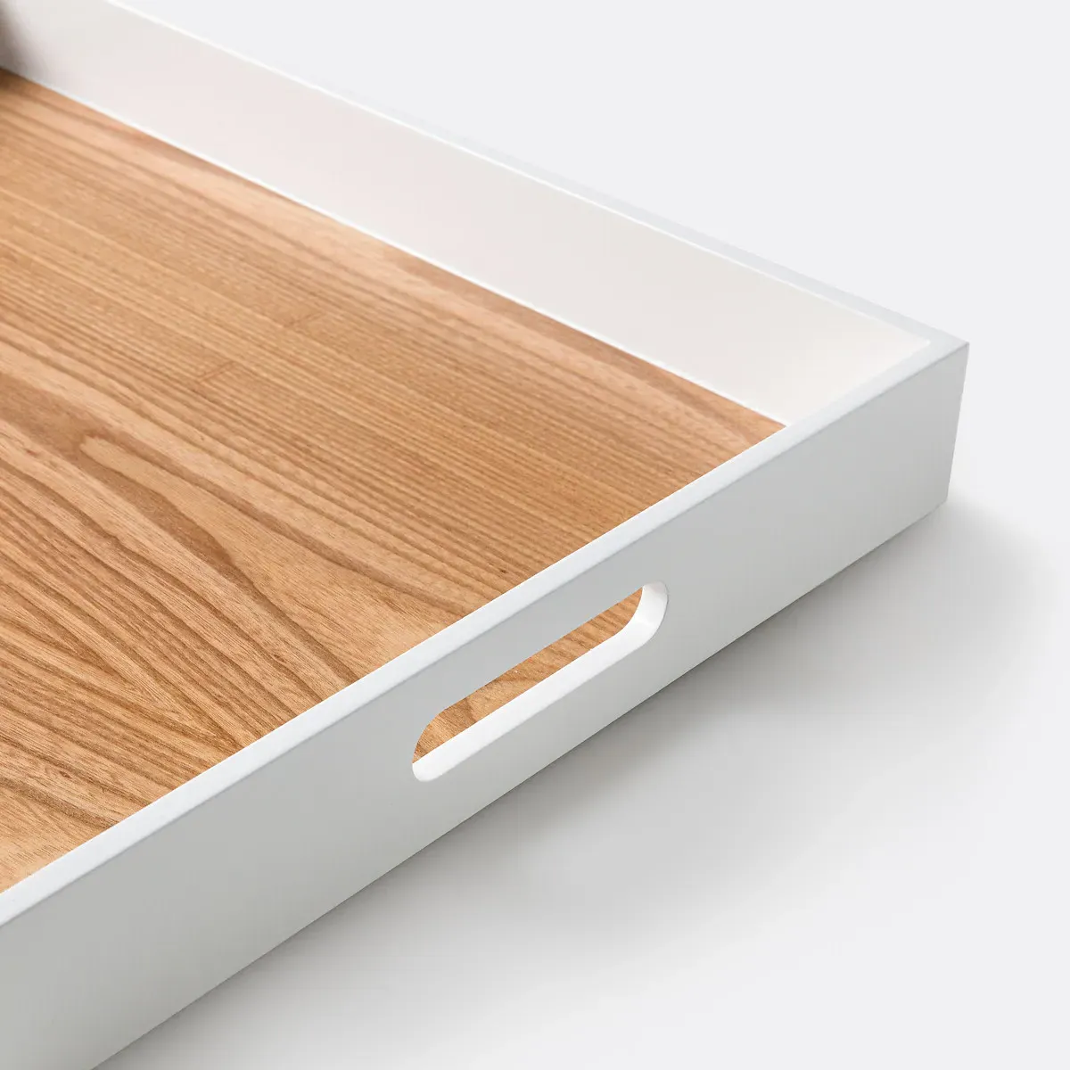 Nicolo Rectangular Tray with Lacquered Edges - Natural, Ash Veneer MDF alternate view