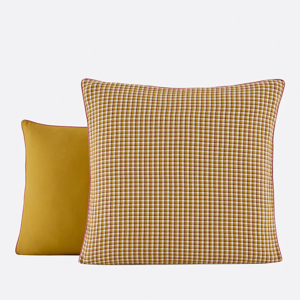 Ninon Pillowcase - Ochre Gingham, Cotton product